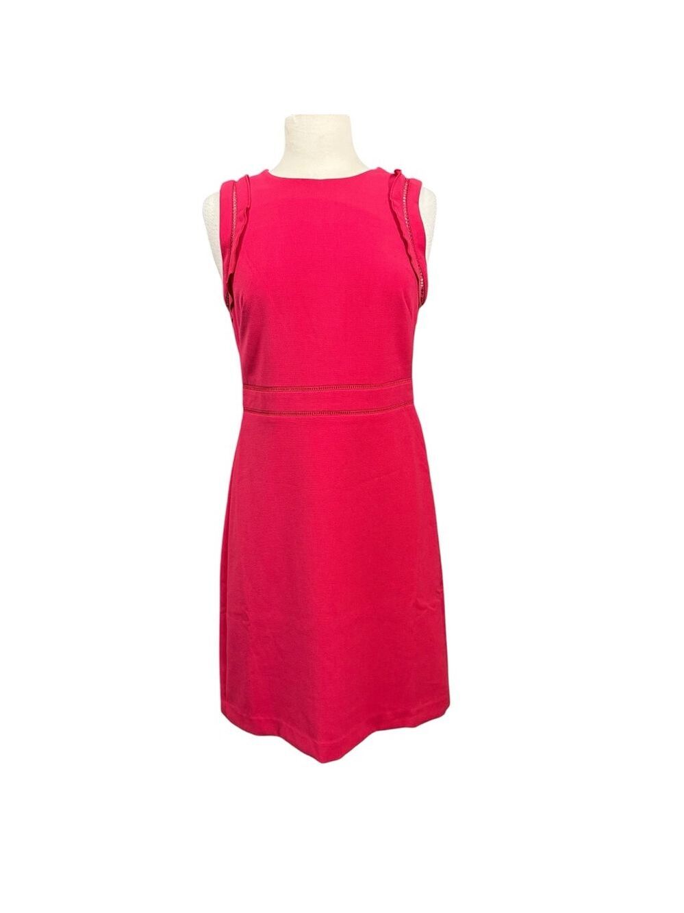 Ann Taylor Pink Sheath Dress Size 4 Sleeveless Career Work NWT